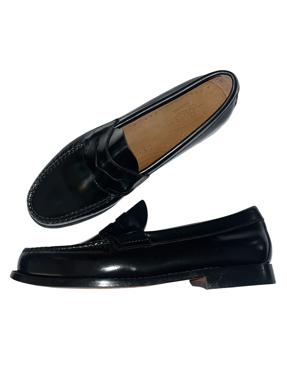 🌟EC🌟 GH Bass Walter Black Leather Penny Loafer - Men's Size 9 - Picture 6 of 11